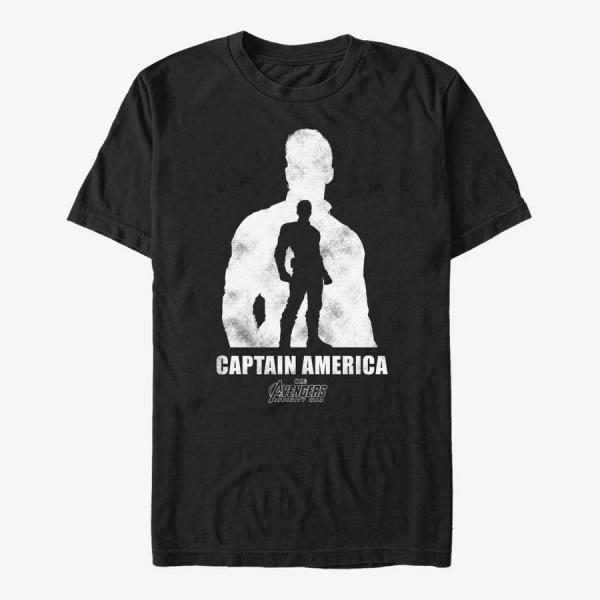 Tričko Merch Marvel Avengers: Infinity War - Cap Unisex T-Shirt Black M