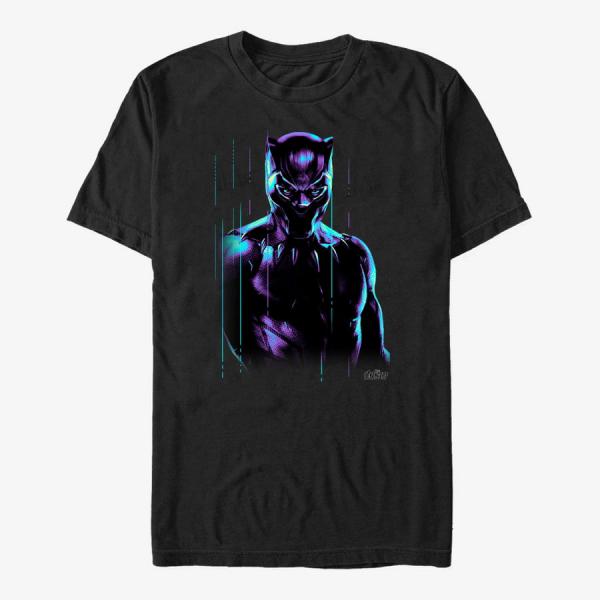 Tričko Merch Marvel Avengers: Infinity War - Panther Retro Glow Unisex T-Shirt Black S