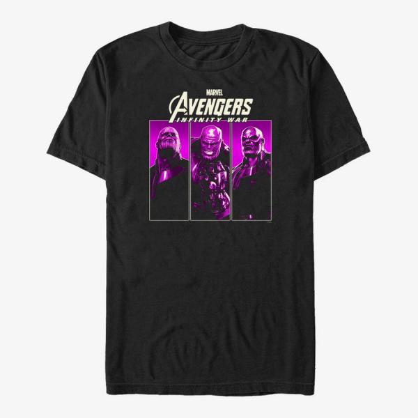 Tričko Merch Marvel Avengers: Infinity War - Thanos Trio Unisex T-Shirt Black S