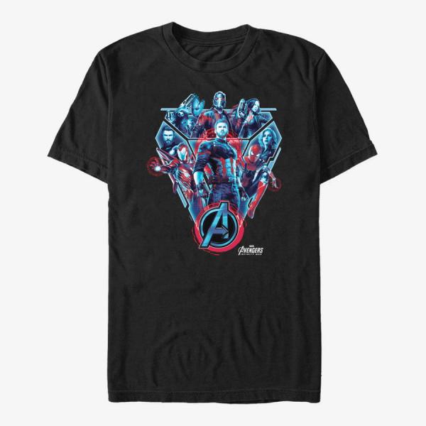 Tričko Merch Marvel Avengers: Infinity War - Royal Blue Unisex T-Shirt Black M