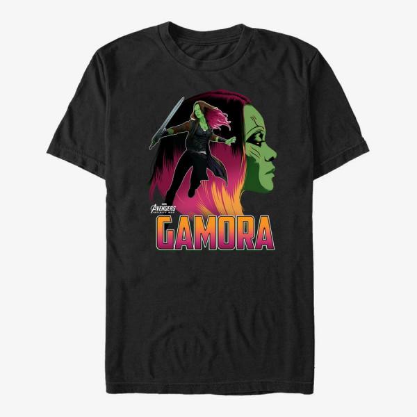 Tričko Merch Marvel Avengers: Infinity War - Gamora Sil Unisex T-Shirt Black M