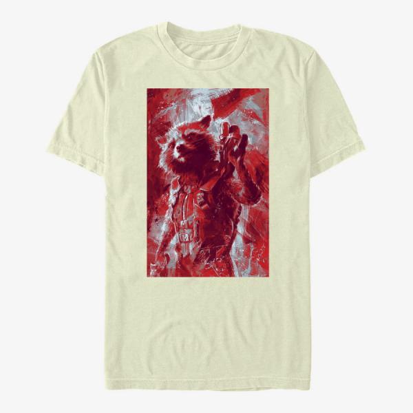 Tričko Merch Marvel Avengers Endgame - Rocket Painted Unisex T-Shirt Natural M