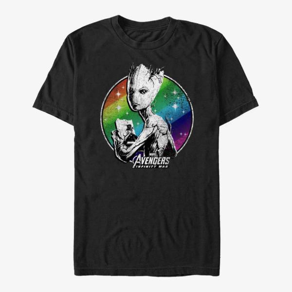 Tričko Merch Marvel Avengers: Infinity War - Perennial Millennial Unisex T-Shirt Black S