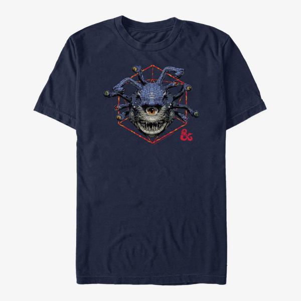 Tričko Merch Dungeons & Dragons: Honor Among Thieves - Stained Glass Beholder Unisex T-Shirt Navy Blue M