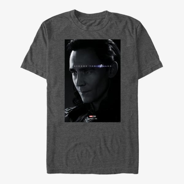 Tričko Merch Marvel Avengers Endgame - Avenge Loki Unisex T-Shirt Dark Heather Grey S