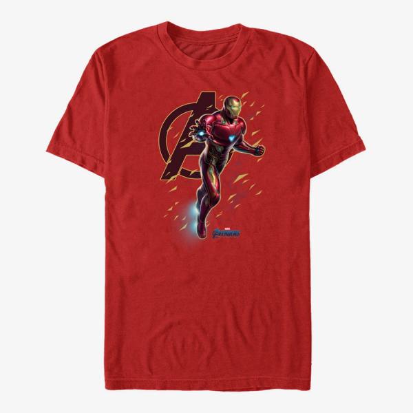 Tričko Merch Marvel Avengers Endgame - Suit Flies Unisex T-Shirt Red XL