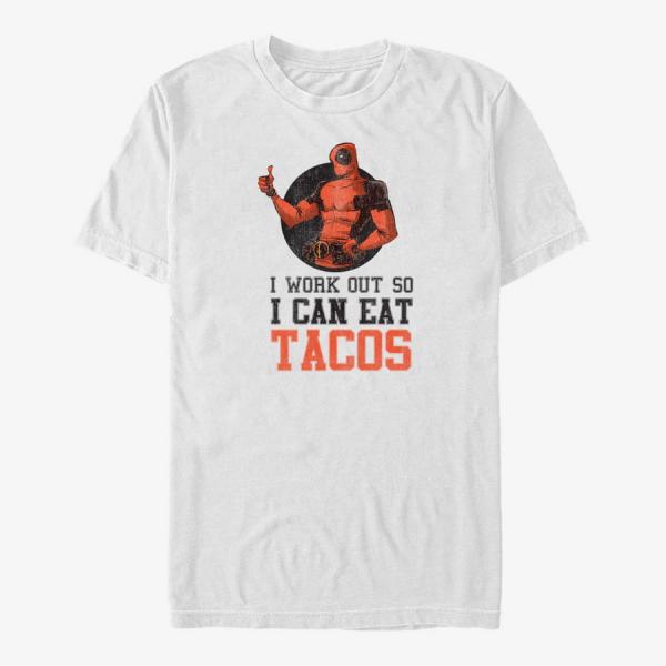 Queens Marvel Deadpool - Deadpool Workout Unisex T-Shirt White