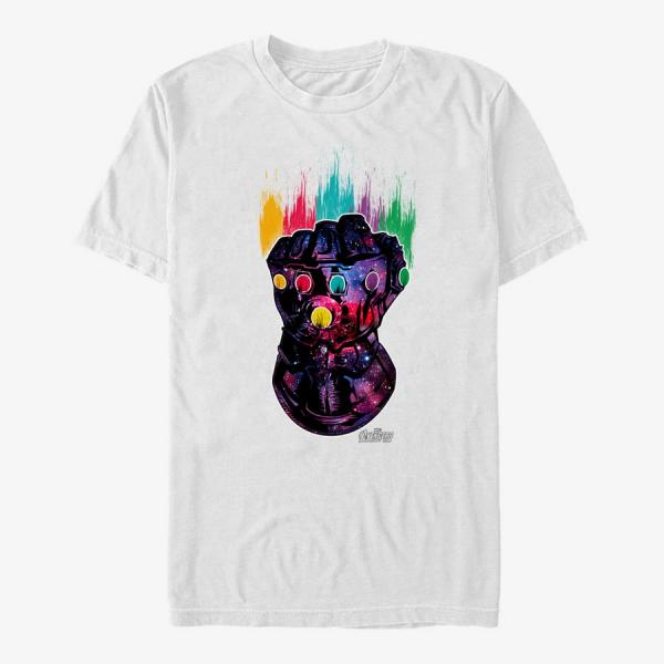 Tričko Merch Marvel Avengers: Infinity War - Gauntlet Unisex T-Shirt White L