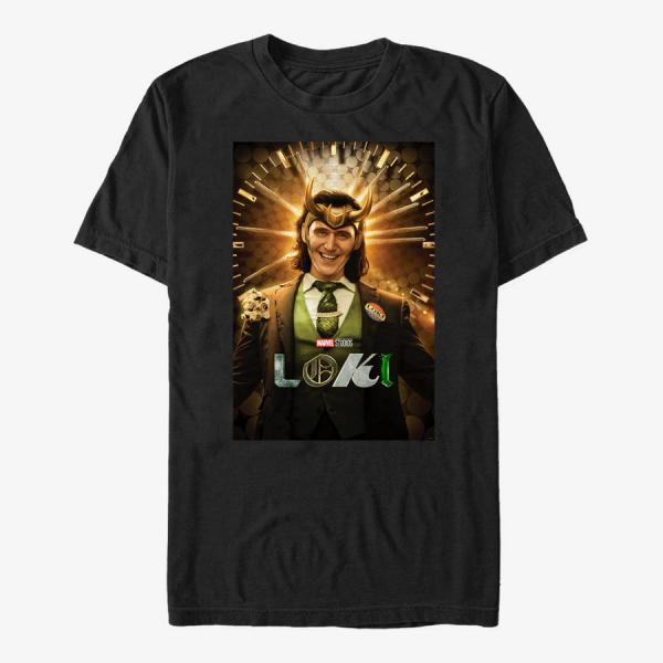 Tričko Merch Marvel Loki - Loki Smile Poster Unisex T-Shirt Black S