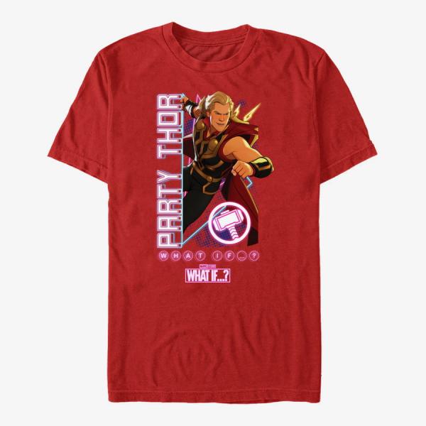 Tričko Merch Marvel What If...? - Party TIme Thor Unisex T-Shirt Red M