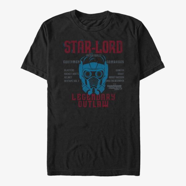 Tričko Merch Marvel GOTG Classic - Legendary Outlaw Unisex T-Shirt Black S