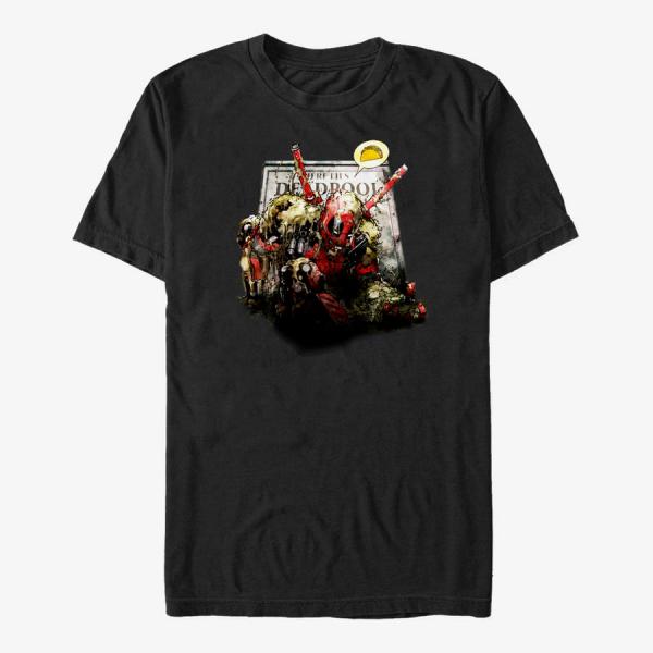 Tričko Merch Marvel Deadpool - Rise For Tacos Unisex T-Shirt Black XL