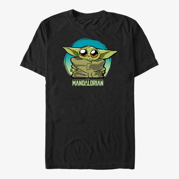 Tričko Merch Star Wars: The Mandalorian - Cute Baby Heart Unisex T-Shirt Black XXL