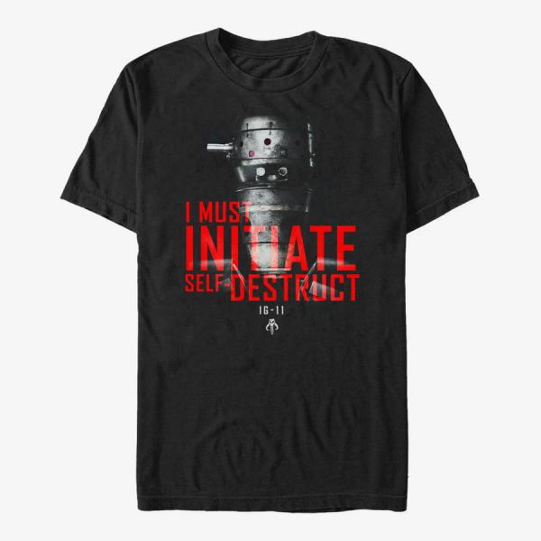 Tričko Merch Star Wars: The Mandalorian - IG-Destruct Unisex T-Shirt Black M