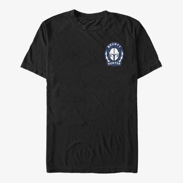 Tričko Merch Star Wars: The Mandalorian - Bounty Hunter Logo Unisex T-Shirt Black M