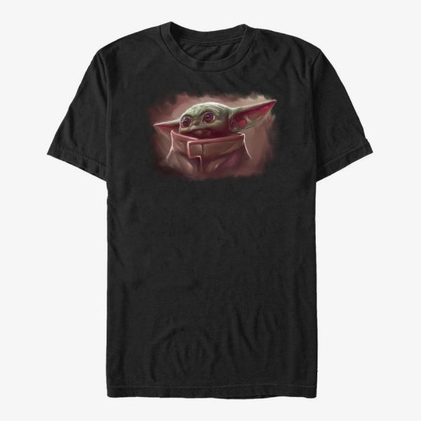 Tričko Merch Star Wars: The Mandalorian - Cute Painting Unisex T-Shirt Black M