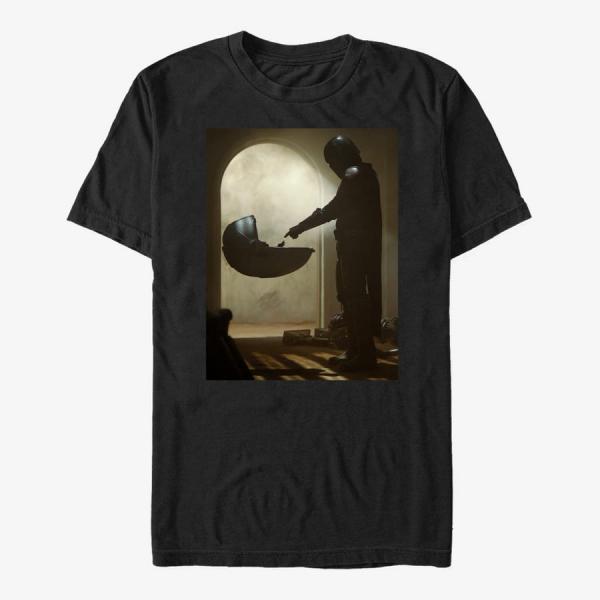 Tričko Merch Star Wars: The Mandalorian - Tall Scene Unisex T-Shirt Black S