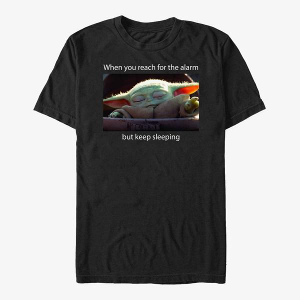 Tričko Merch Star Wars: The Mandalorian - Sleep Meme Unisex T-Shirt Black S