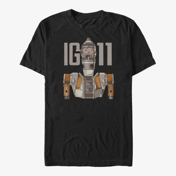 Tričko Merch Star Wars: The Mandalorian - IG-11 Illustrated Unisex T-Shirt Black XXXL