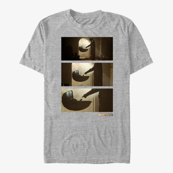 Tričko Merch Star Wars: The Mandalorian - Zoom Scene Unisex T-Shirt Heather Grey L