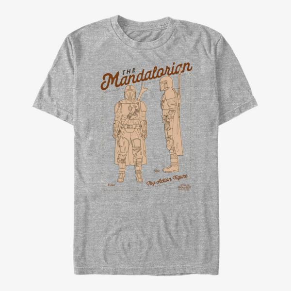 Tričko Merch Star Wars: The Mandalorian - The Mandalorian Unisex T-Shirt Heather Grey S