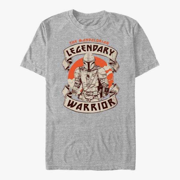 Tričko Merch Star Wars: The Mandalorian - Lone Hunter Unisex T-Shirt Heather Grey S