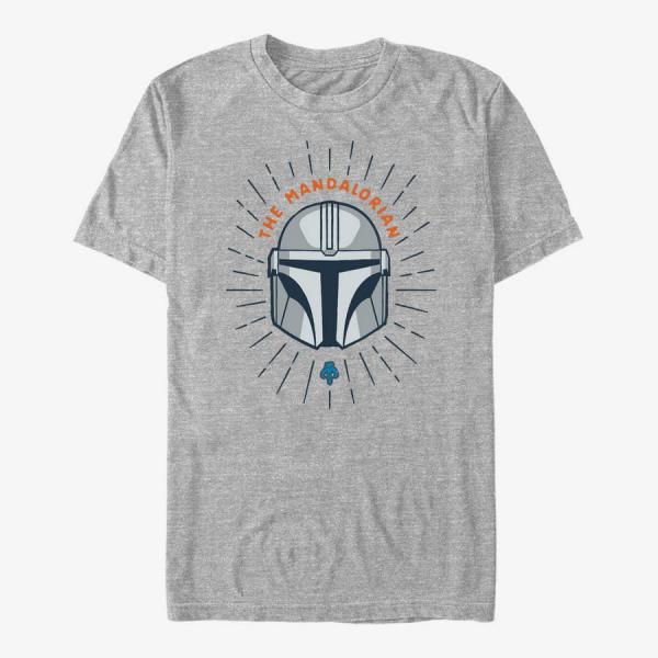 Queens Star Wars: The Mandalorian - Simple Shield Unisex T-Shirt Heather Grey