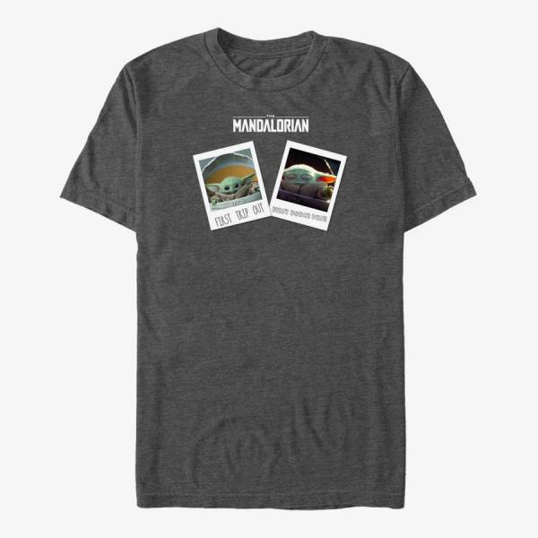 Queens Star Wars: The Mandalorian - Travel Pics Unisex T-Shirt Dark Heather Grey