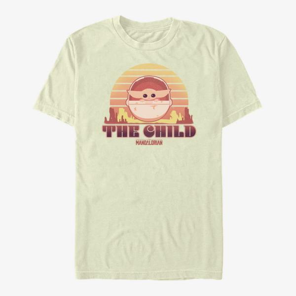 Tričko Merch Star Wars: The Mandalorian - Sunset Child Unisex T-Shirt Natural XXXL