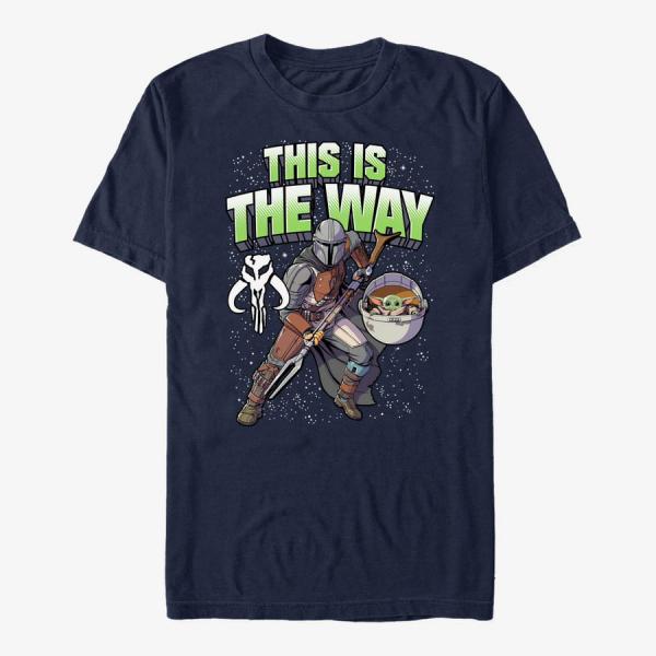 Queens Star Wars: The Mandalorian - The Mando Way Unisex T-Shirt Navy Blue