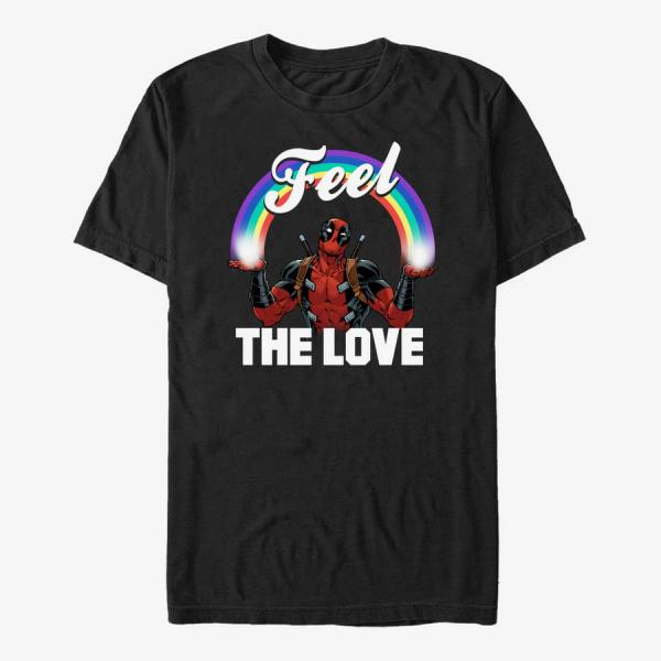 Tričko Merch Marvel Deadpool - Feel the Love Unisex T-Shirt Black S