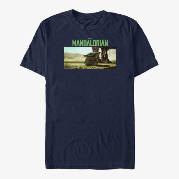 Queens Star Wars: The Mandalorian - Still Looking Unisex T-Shirt Navy Blue