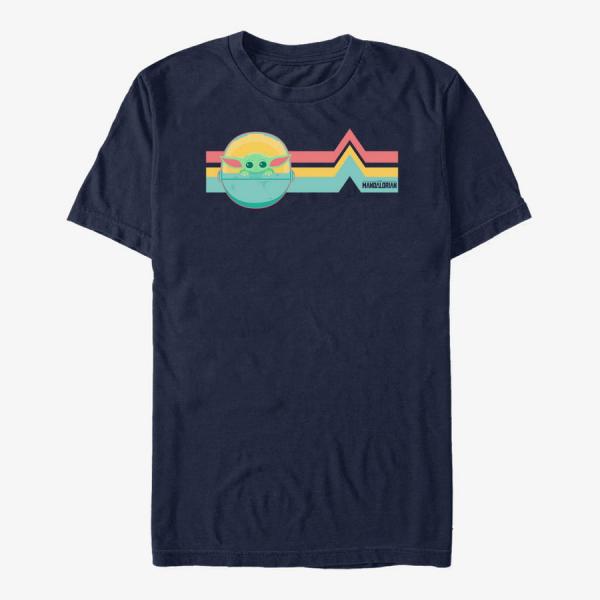 Queens Star Wars: The Mandalorian - Rainbow Child Unisex T-Shirt Navy Blue
