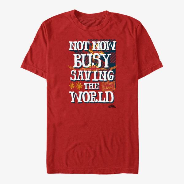 Queens Captain Marvel: Movie - Underestimate Power Unisex T-Shirt Red