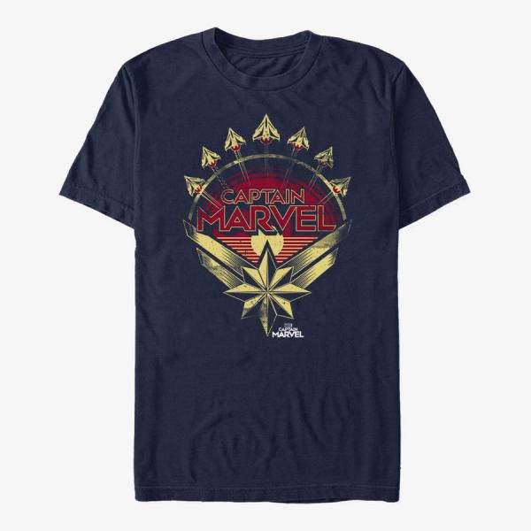 Queens Captain Marvel: Movie - Plane Model Unisex T-Shirt Navy Blue