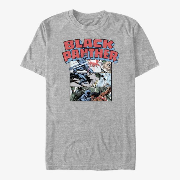 Tričko Merch Marvel Classic - Black Panther Collage Unisex T-Shirt Heather Grey XL
