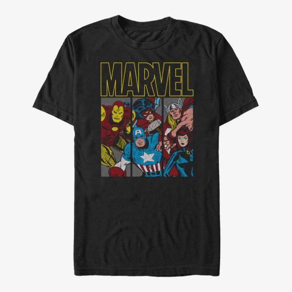 Tričko Merch Marvel Avengers Classic - Marvel Tri Unisex T-Shirt Black XL