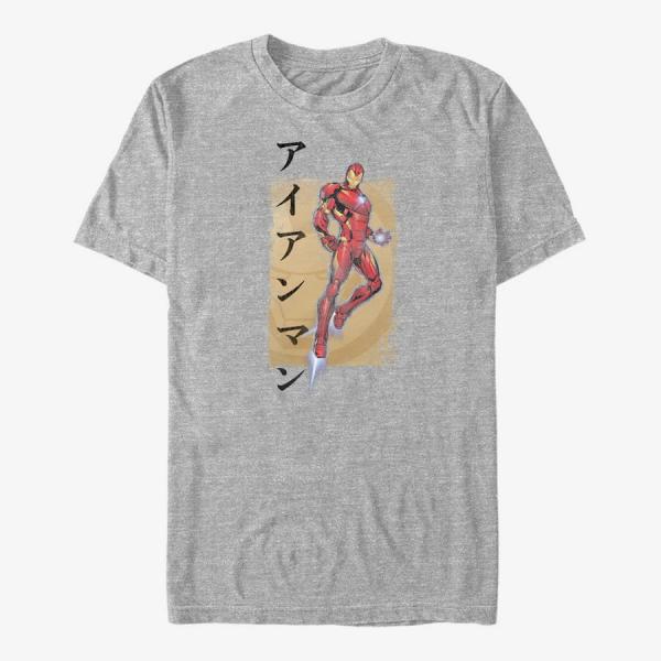 Tričko Merch Marvel Avengers Classic - Aianman Kanji Unisex T-Shirt Heather Grey XXL