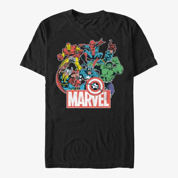 Tričko Merch Marvel Avengers Classic - Heroes of Today Unisex T-Shirt Black S