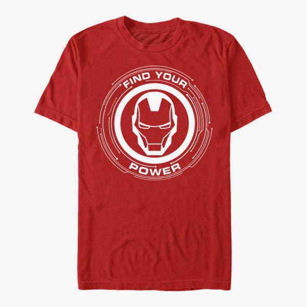 Tričko Merch Marvel Avengers - Power of Iron Man Unisex T-Shirt Red XXL