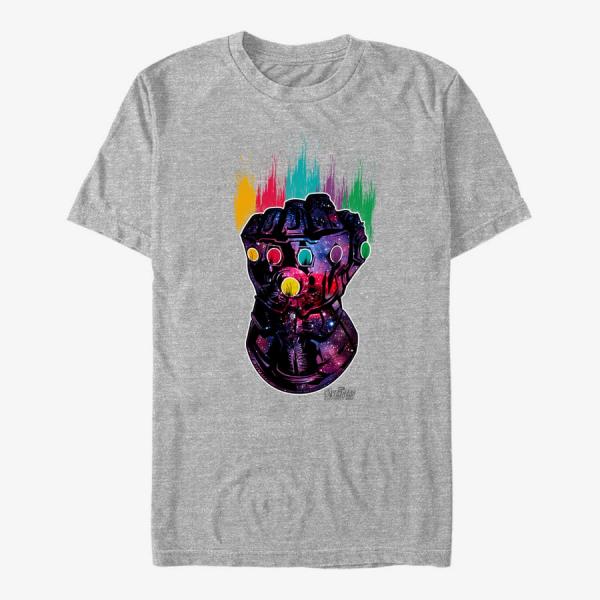 Tričko Merch Marvel Avengers: Infinity War - Gauntlet Unisex T-Shirt Heather Grey S