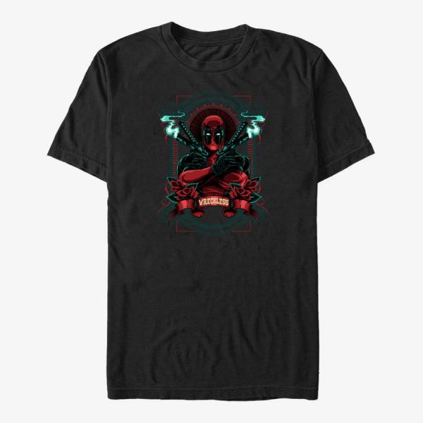 Tričko Merch Marvel Deadpool - Wreckless Unisex T-Shirt Black M