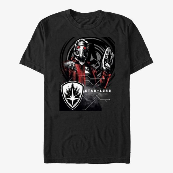 Tričko Merch Marvel Avengers: Infinity War - Quill Blaster Unisex T-Shirt Black M