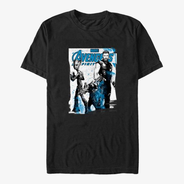 Tričko Merch Marvel Avengers: Infinity War - Strong Three Unisex T-Shirt Black XXL