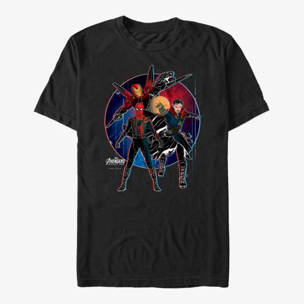 Tričko Merch Marvel Avengers: Infinity War - Iron Strange Spider Unisex T-Shirt Black M