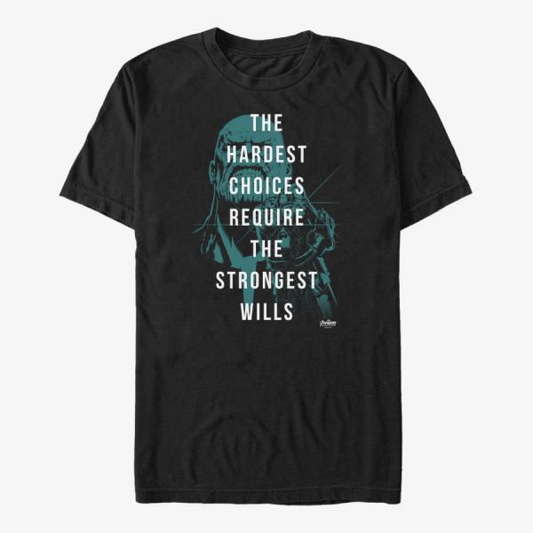 Tričko Merch Marvel Avengers: Infinity War - Strong Will Unisex T-Shirt Black S