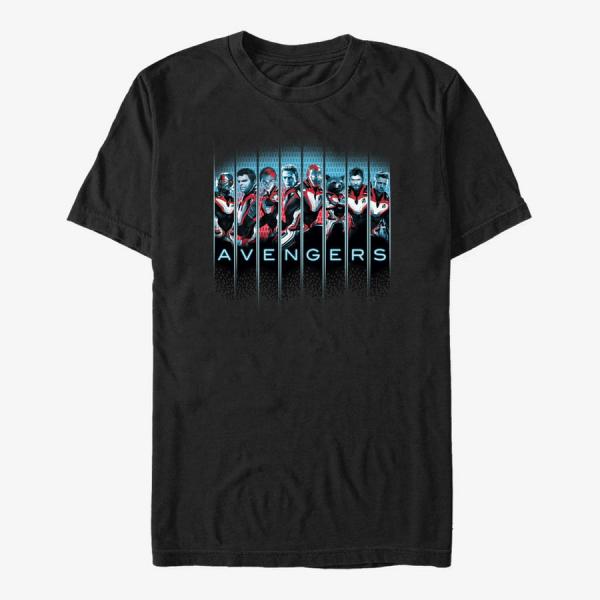Tričko Merch Marvel Avengers Endgame - Grid Panel Unisex T-Shirt Black S