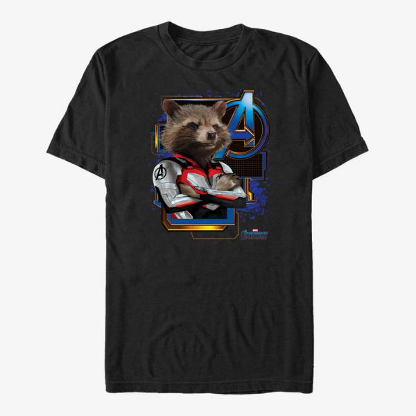 Queens Marvel Avengers Endgame - Space Raccon Unisex T-Shirt Black