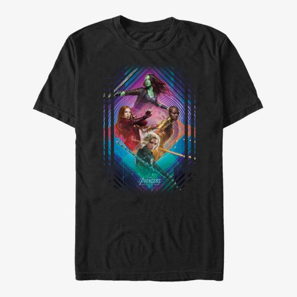 Queens Marvel Avengers: Infinity War - Female Diamond Unisex T-Shirt Black