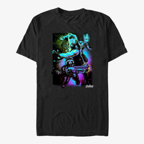 Tričko Merch Marvel Avengers: Infinity War - Troubled Three Unisex T-Shirt Black S